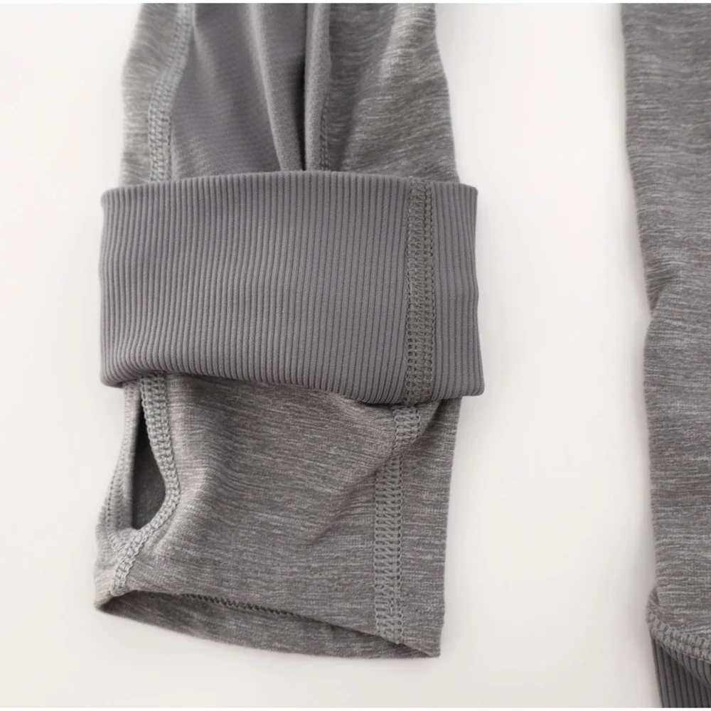 Lululemon Women's Sz 10 Daily Practice Hooded Jacket Heathered Slate Gray